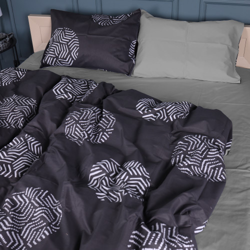 Комплект постельного белья Сатин 22-1379 Geometric Circles