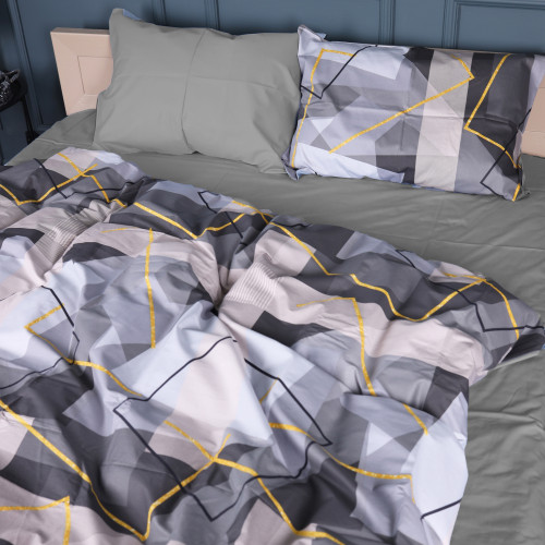 Комплект постільної білизни Сатин 22-1403 Geometric Elegance