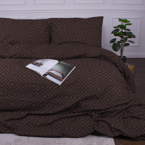 Комплект постельного белья MirSon Ranforce Elite 17-0624 Geometry Brown - 5