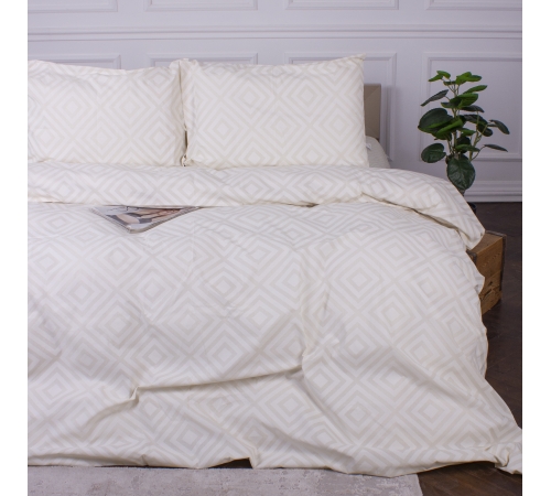 Комплект постельного белья MirSon Ranforce Elite 17-0623 Geometry Creamy