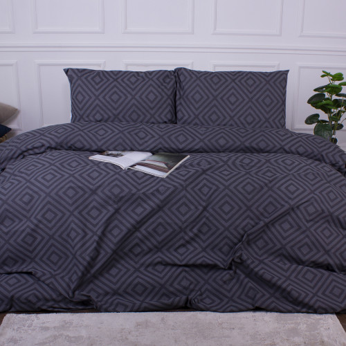 Комплект постільної білизни MirSon Ranforce Elite 17-0625 Geometry Graphite - 2