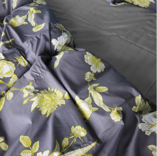 Пододельник Сатин 22-1387 Gray Flowers - 2