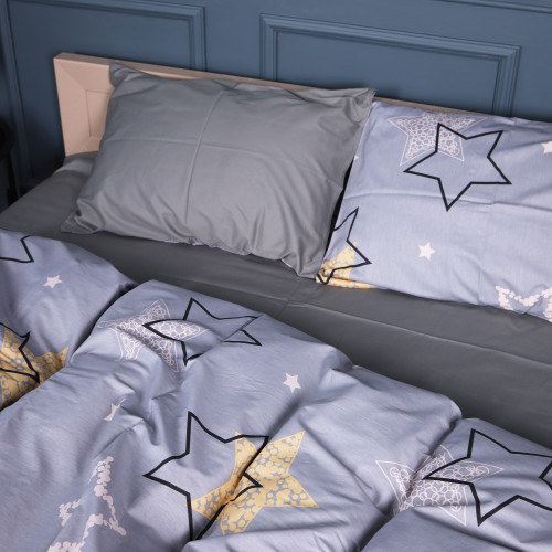 Комплект постільної білизни Сатин 22-1373 Gray Starry Sky - 2