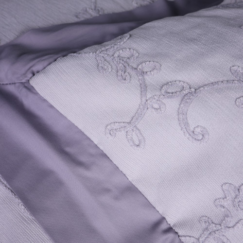 Комплект постільної білизни Сатин ELIT з вишивкою  "Gray depth" - 2