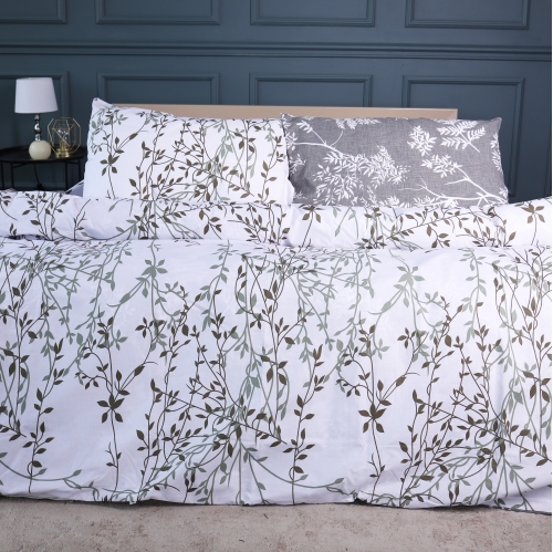 Комплект постільної білизни Ranforce Elite 17-0668 Grey Blooms