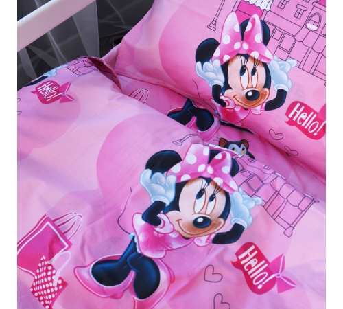 Простынь на резинке (бязь) Kids Time 17-0703 Hello Minnie - высота 10 см