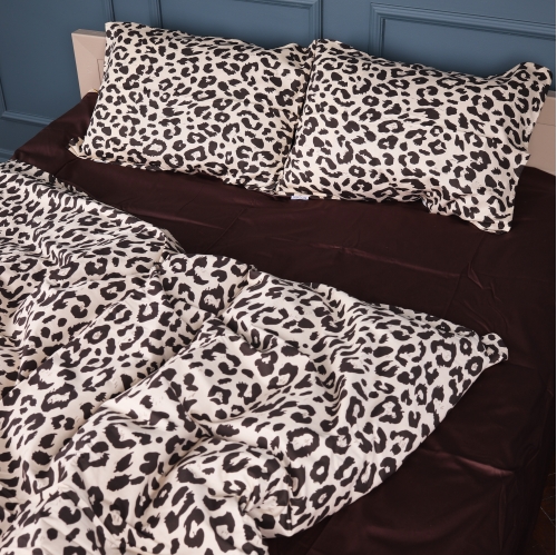 Комплект постільної білизни Сатин 22-1409 Leopard Chic