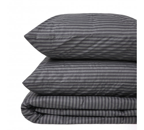 Літній постільний комплект №2907 Сolor Fun Line 17-0611 Stripe Black 