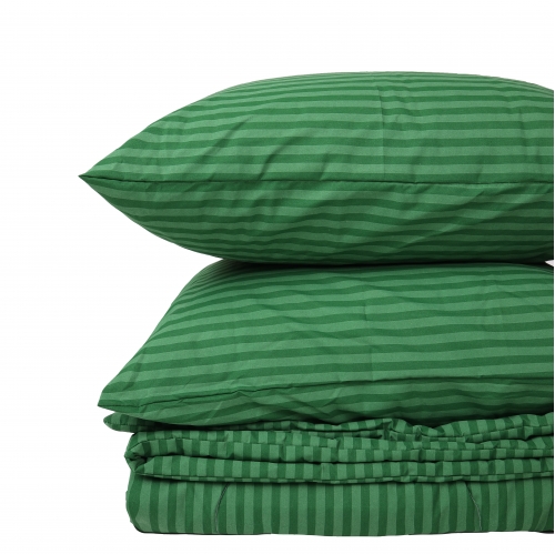 Літній постільний комплект №2906 Сolor Fun Line 17-0612 Stripe Emerald 