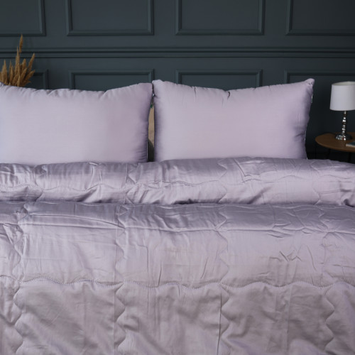 Летний постельный комплект №3007 Line Satin Premium 0251 Skyline Silk (одеяло + 2 наволочки) - 2