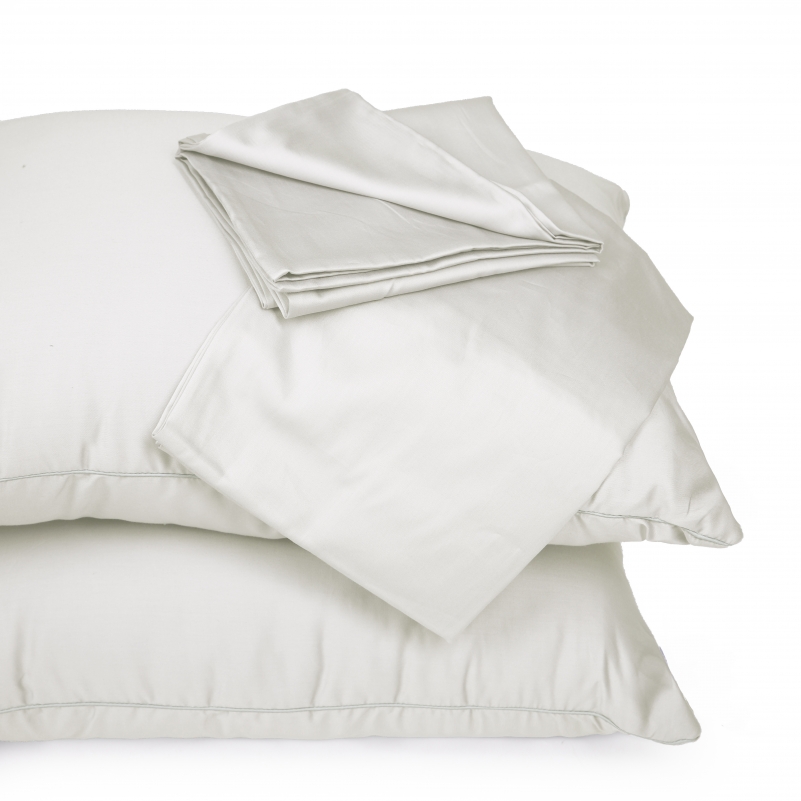 Літній постільний комплект №2991 Line Satin Premium 0001 Moko White "Modal" (ковдра + 2 наволочки) - 5