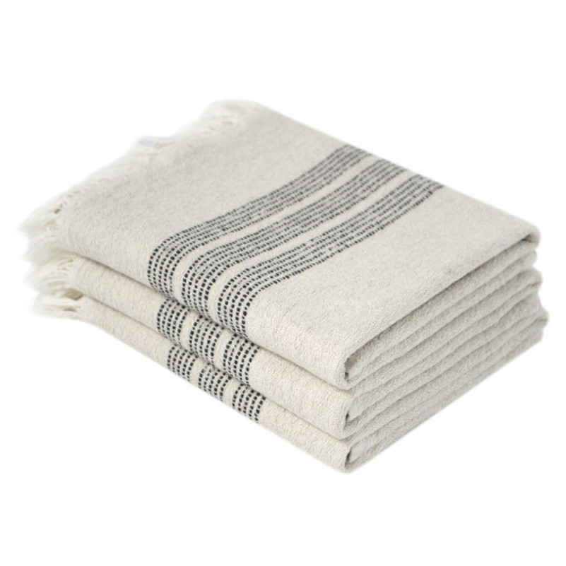 Полотенце С "Line border black" - 2