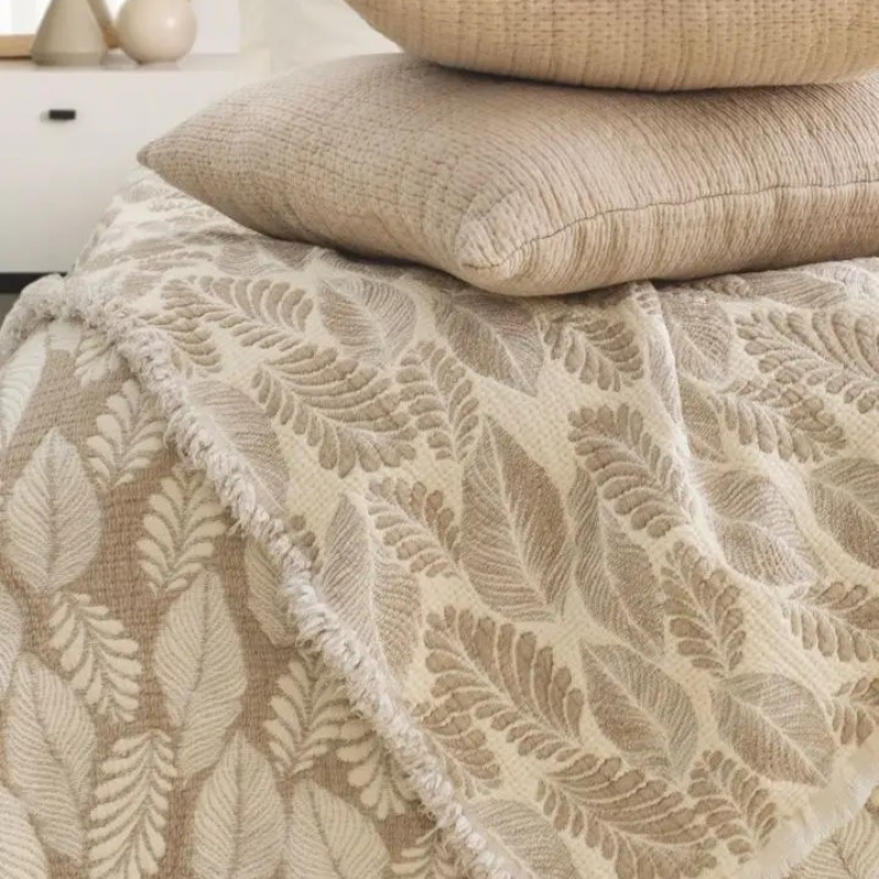 Набор покрывало + наволочки 2 шт Т "Muslin Coverlet Set beige" - 2