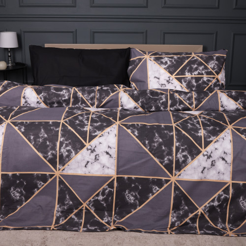 Комплект постельного белья Ranforce Elite 17-0694 Onyx Marble Tiles