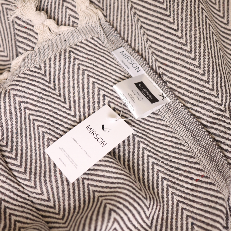Покривало Б "Organic Comfort Graphite zigzag" - 2