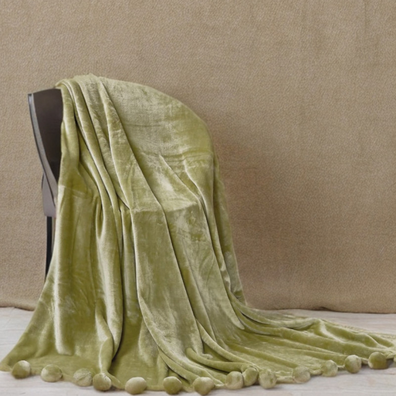Плед М "Plaid tambourine green"