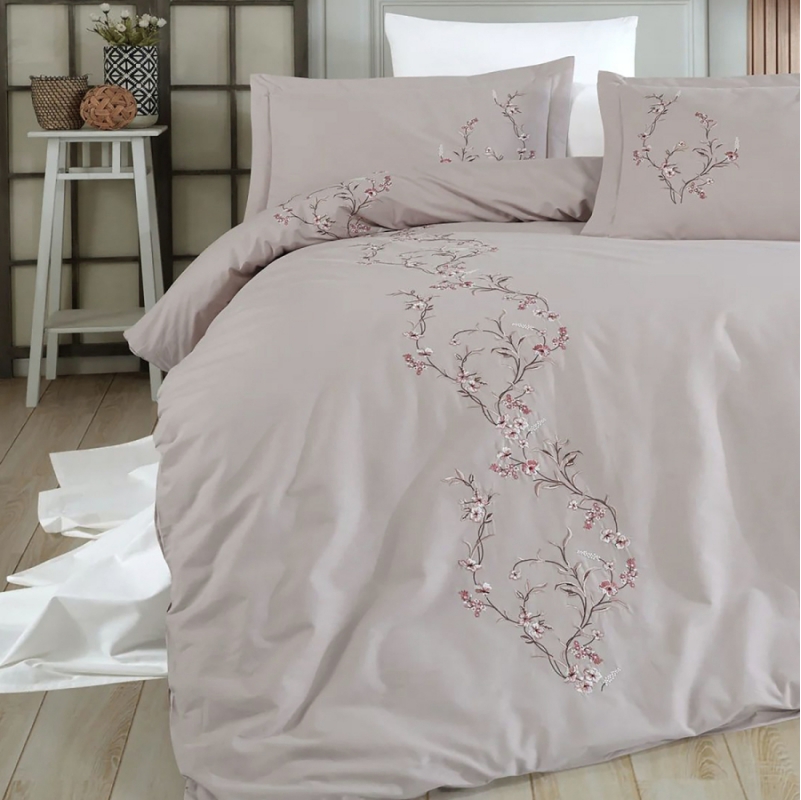 Комплект постільної білизни С №103 Poplin blossom beige - 2
