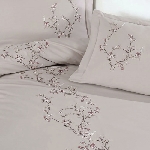 Комплект постельного белья С №103 Poplin blossom beige - 4