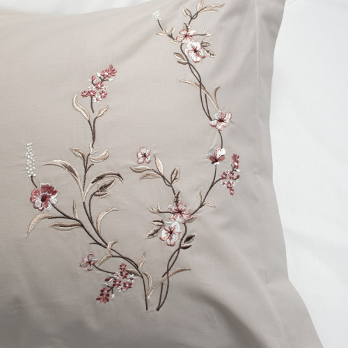 Комплект постельного белья С №103 Poplin blossom beige - 5