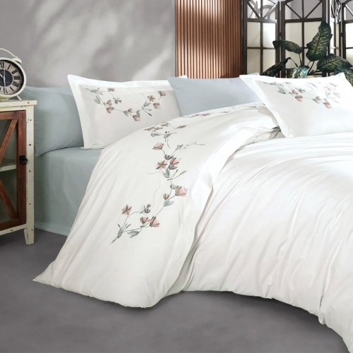 Комплект постільної білизни С №106 Poplin flowers - 2