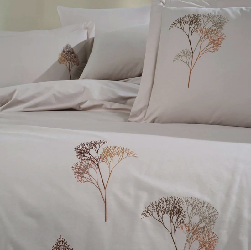 Комплект постільної білизни С №104 Poplin twig design beige - 3