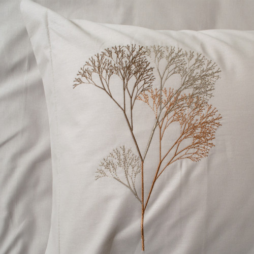 Комплект постельного белья С №104 Poplin twig design beige - 5