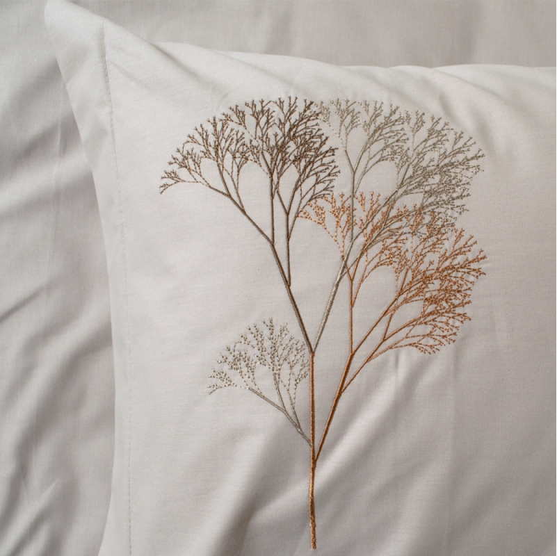 Комплект постільної білизни С №104 Poplin twig design beige - 4