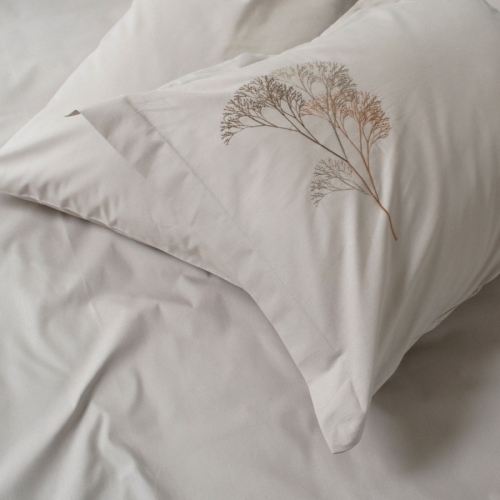 Комплект постільної білизни С №104 Poplin twig design beige