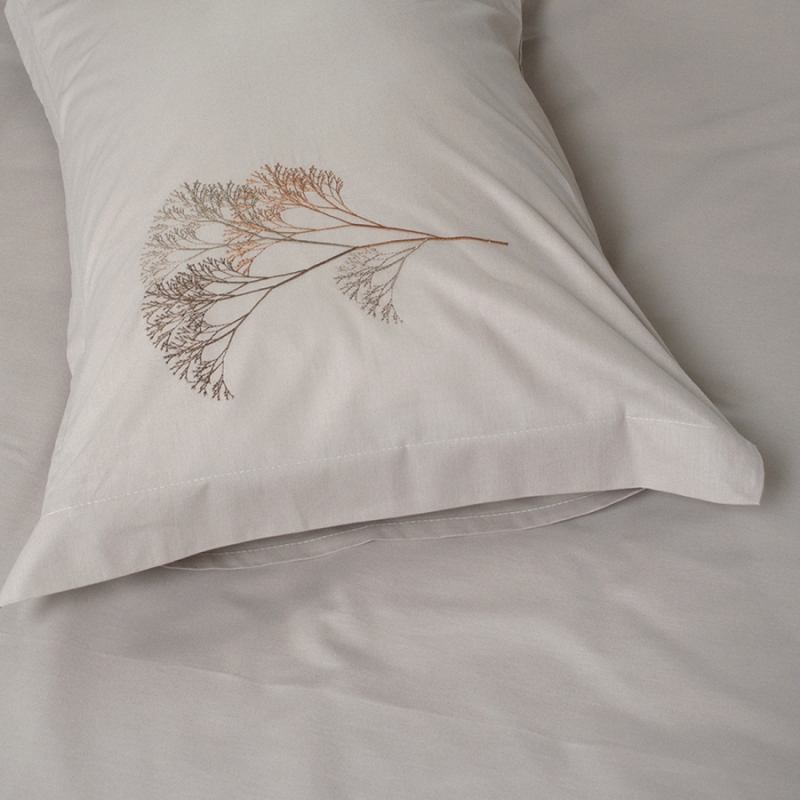 Комплект постільної білизни С №104 Poplin twig design beige - 6