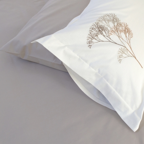 Комплект постільної білизни С №105 Poplin twig design creamy