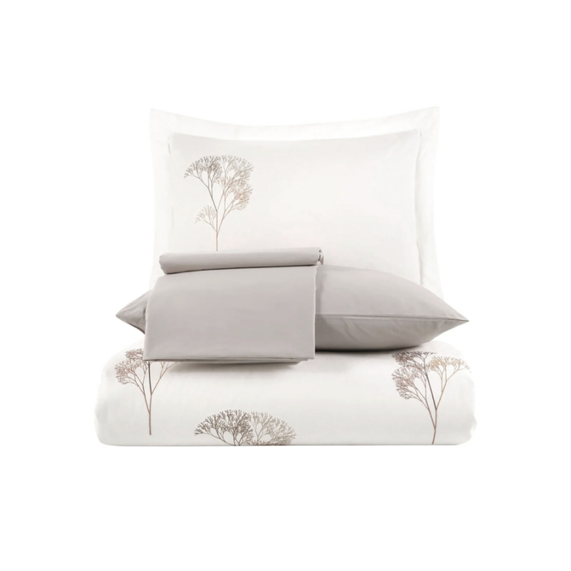 Комплект постільної білизни С №105 Poplin twig design creamy - 7