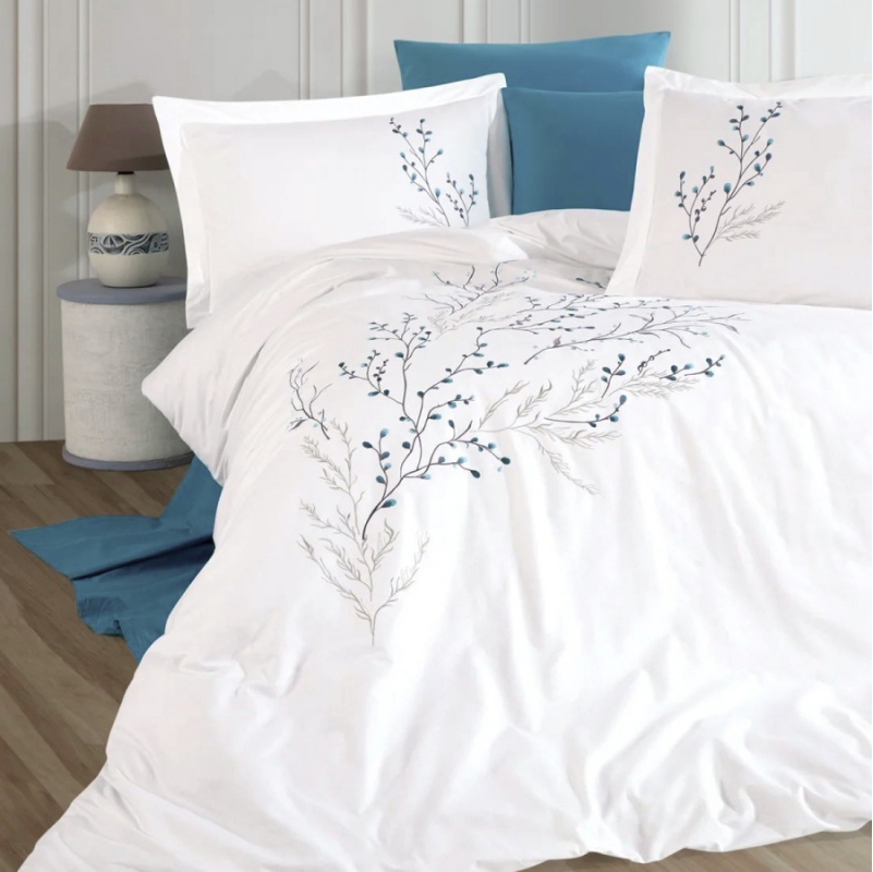 Комплект постільної білизни С №101 Poplin twigs - 2