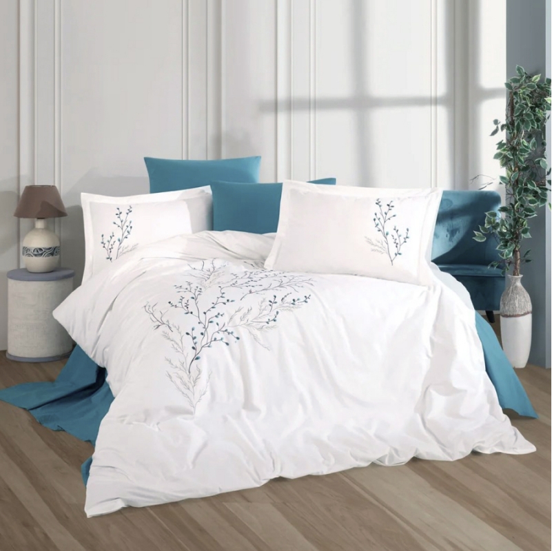 Комплект постільної білизни С №101 Poplin twigs - 1