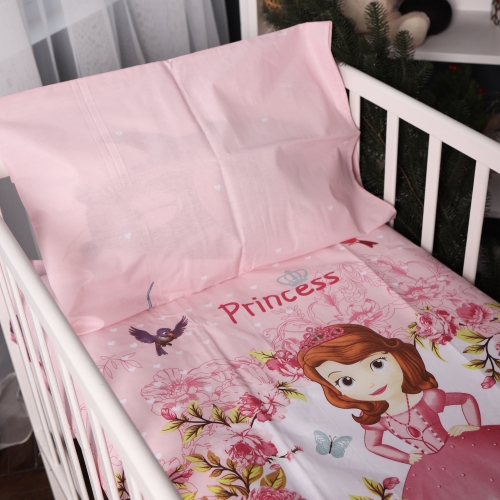 Простынь на резинке (бязь) Kids Time 17-0701 Princess Sofia - высота 10 см