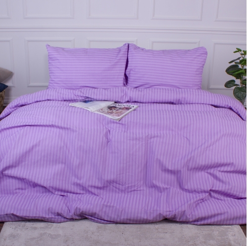 Комплект постільної білизни MirSon Ranforce Elite 17-0618 Stripe Purple