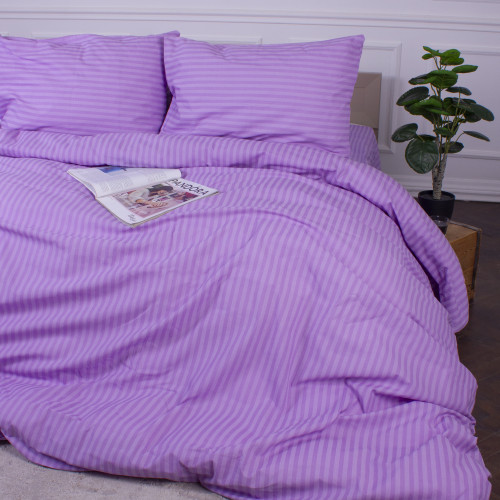 Комплект постільної білизни MirSon Ranforce Elite 17-0618 Stripe Purple - 5