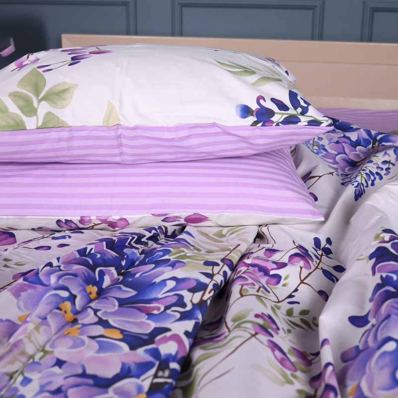 Комплект постільної білизни Ranforce Elite 17-0723 Purple Flowers - 4