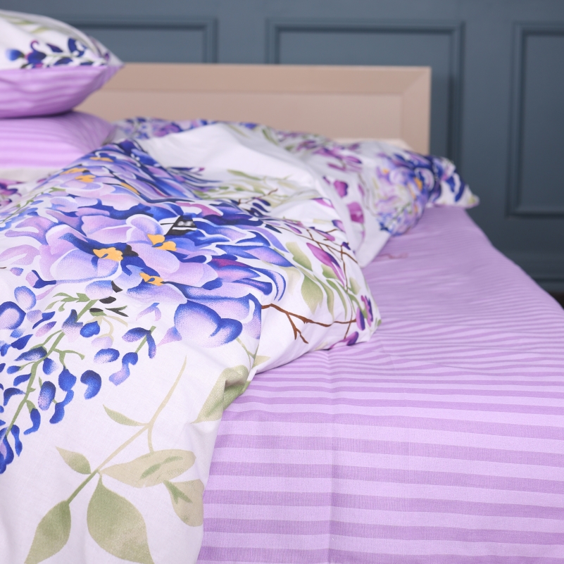 Комплект постільної білизни Ranforce Elite 17-0723 Purple Flowers - 5