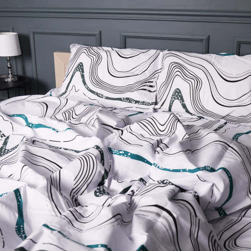 Комплект постільної білизни Бязь 17-0696 River Streams - 2