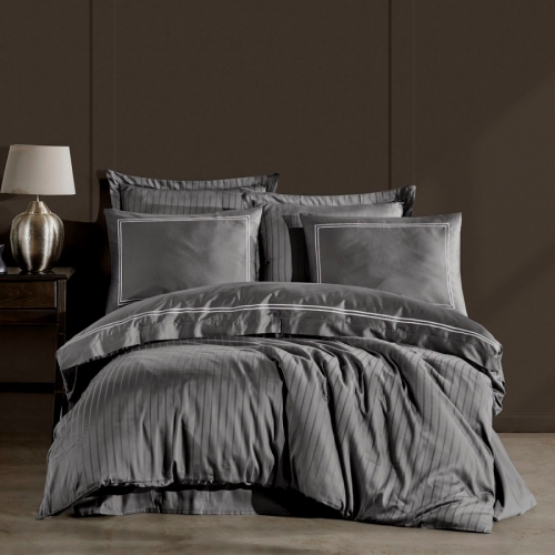 Комплект постільної білизни С Satin Elit "Calmness gray" - 2