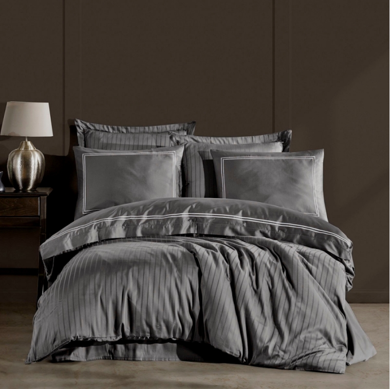 Комплект постільної білизни С Satin Elit "Calmness gray" - 1