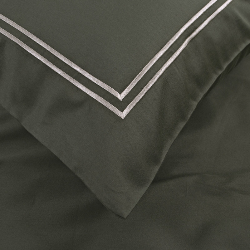 Комплект постельного белья С Satin Elit "Calmness khaki" - 6