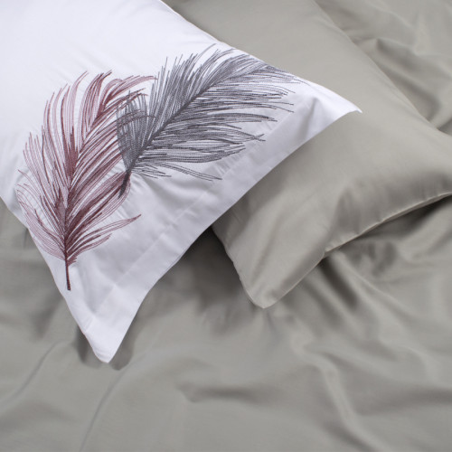 Комплект постельного белья С Satin Elit "Feather white"