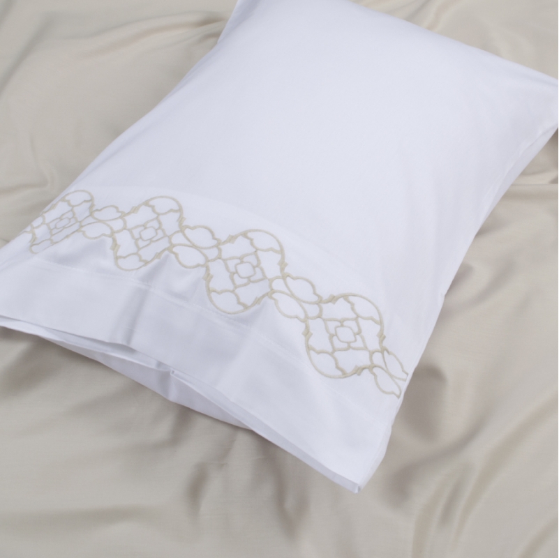 Комплект постільної білизни С Satin Elit "Graceful beige" - 5