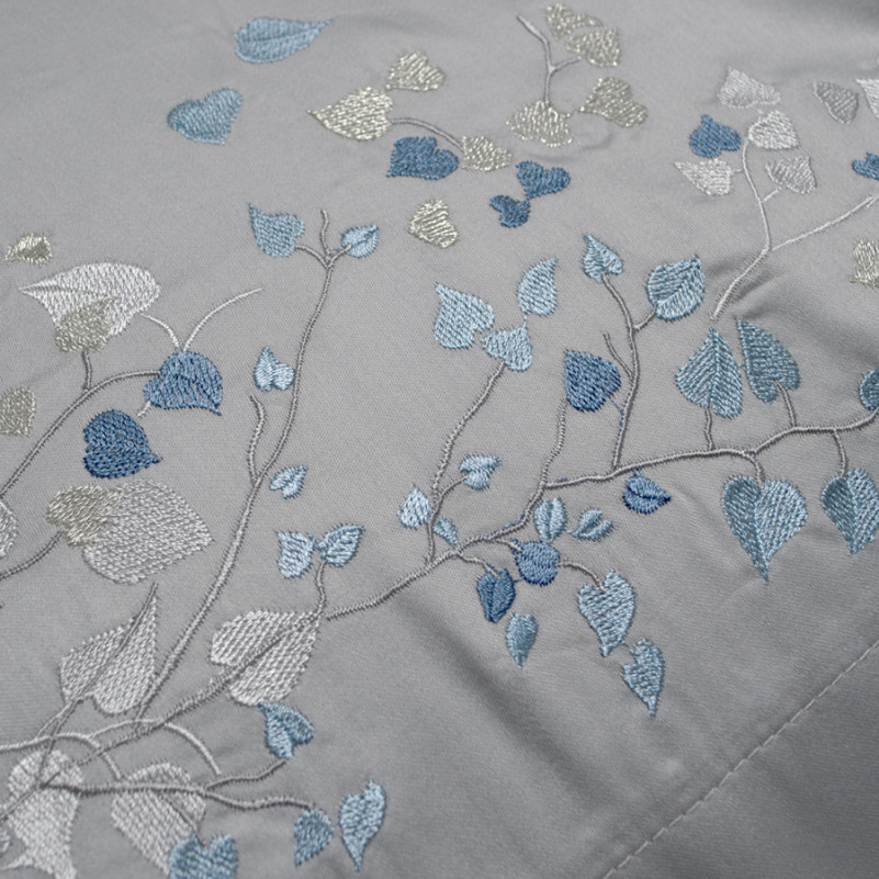 Комплект постільної білизни С Satin Elit "Petals gray" - 3