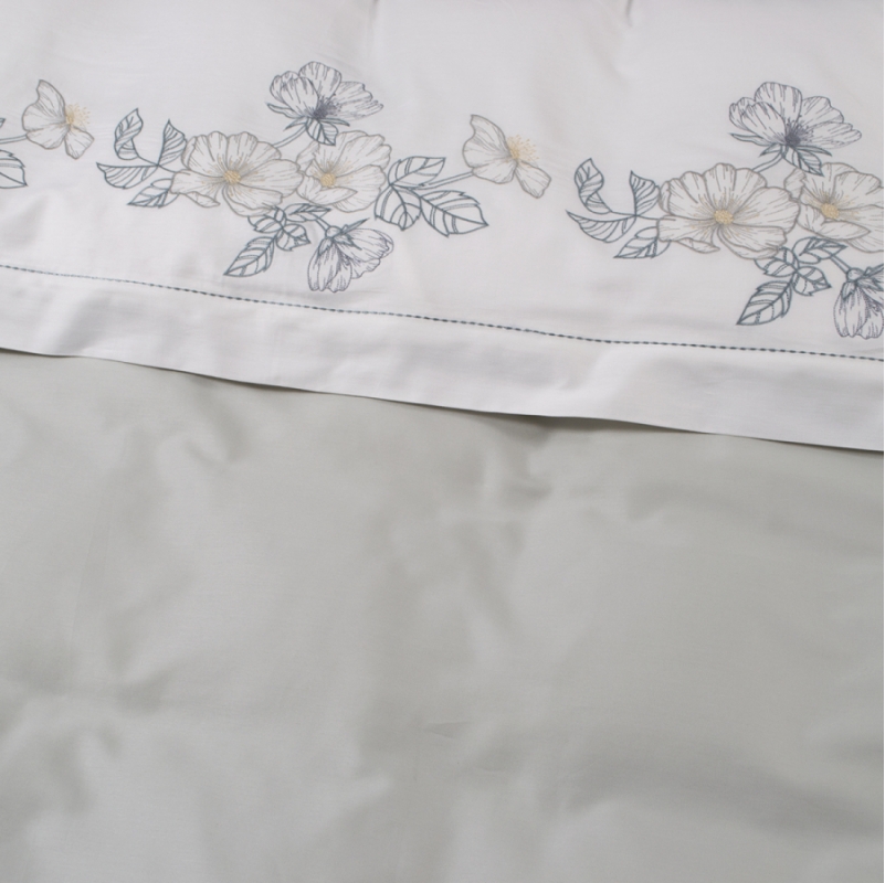 Комплект постільної білизни С Satin Elit "Romantic gray" - 3