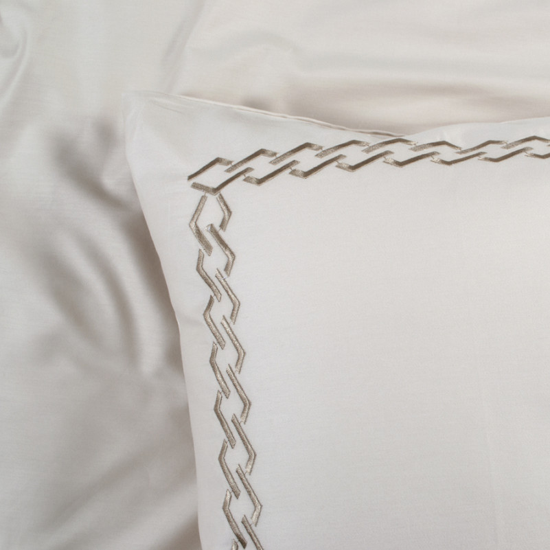 Комплект постільної білизни С Satin Elit "Serenity beige" - 4