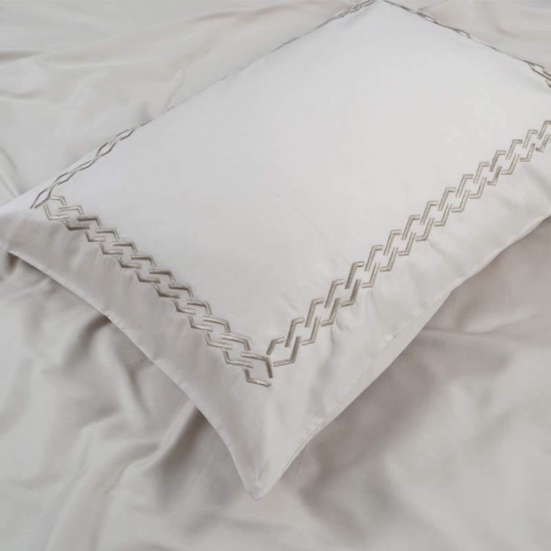 Комплект постільної білизни С Satin Elit "Serenity beige" - 5