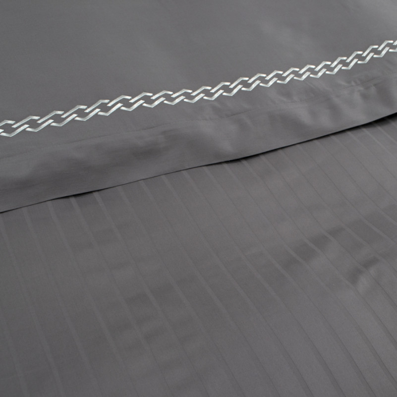 Комплект постельного белья С Satin Elit "Serenity gray" Фото - 6