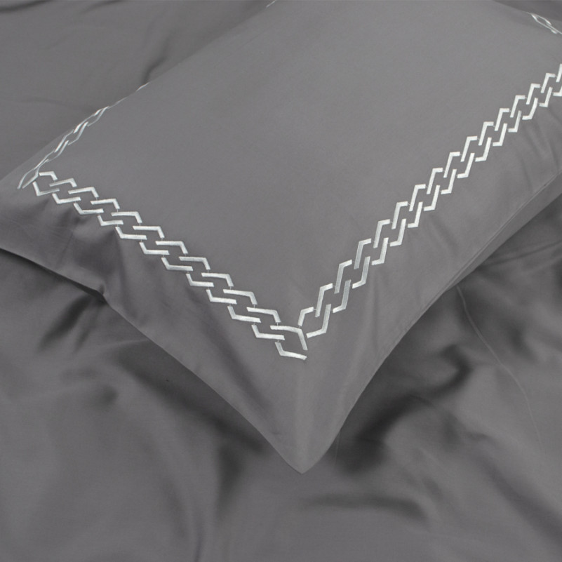 Комплект постельного белья С Satin Elit "Serenity gray" Фото - 7